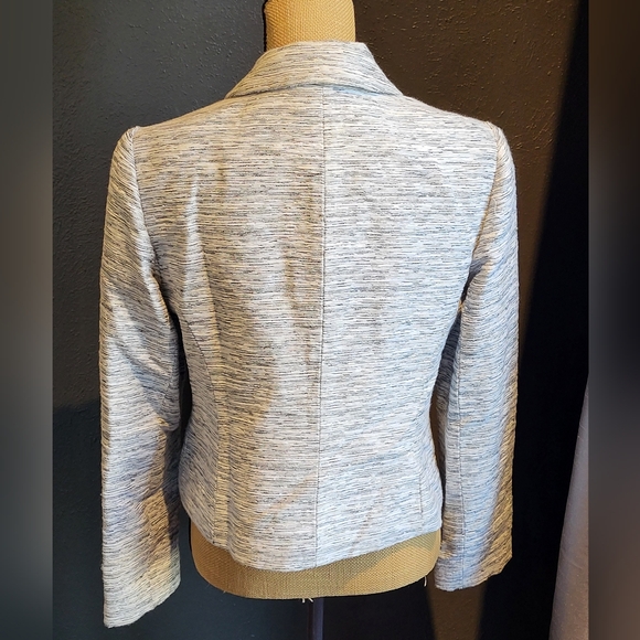 Louben Black and White cotton-blend woven jacket size 8 - Picture 5 of 10